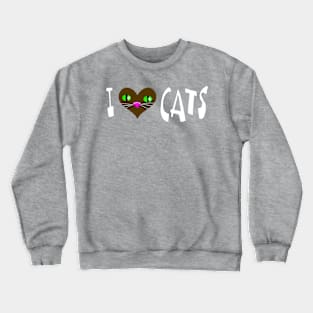 I Love Cats Heart pet Crewneck Sweatshirt